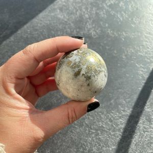Quartz with Pyrite Crystal Sphere
